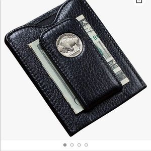 Black leather wallet/money clip